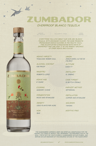 Zumbador Overproof Blanco Tequila